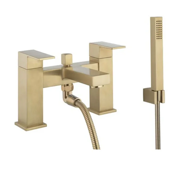 Crosswater Verge Bath Shower Mixer with Shower Kit Brushed Brass