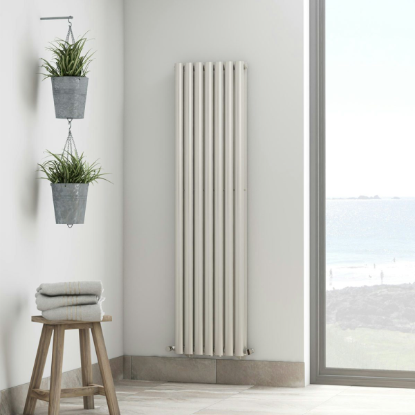 The Heating Co. 1600 x 406mm Salvador White Double Vertical Radiator