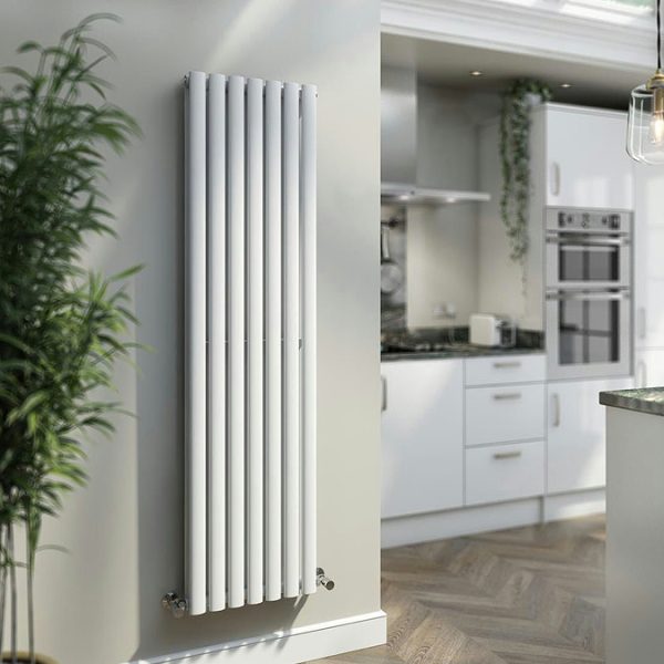 The Heating Co. 1600 x 406mm Salvador White Double Vertical Radiator - Image 2