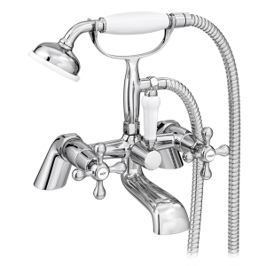 Victoria Traditional Bath Shower Mixer Tap with Handset