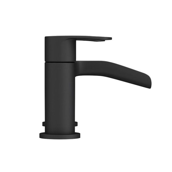 Valencia Matt Black Waterfall Bath Filler - Image 2