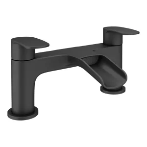 Valencia Matt Black Waterfall Bath Filler