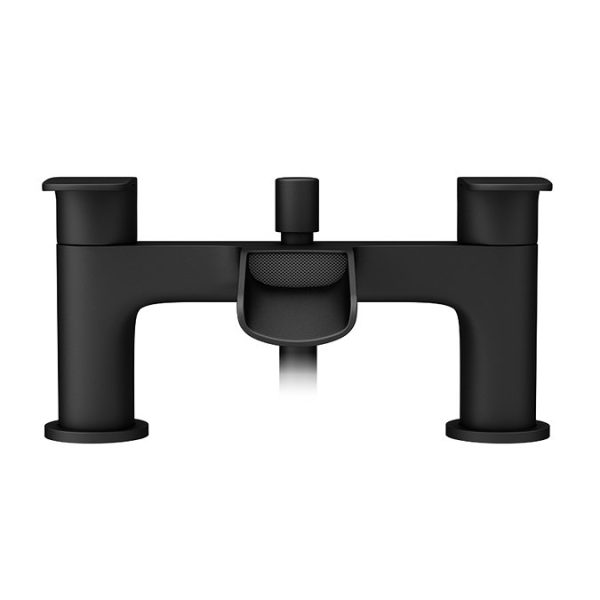 Valencia Matt Black Waterfall Bath Shower Mixer incl. Shower Kit - Image 2