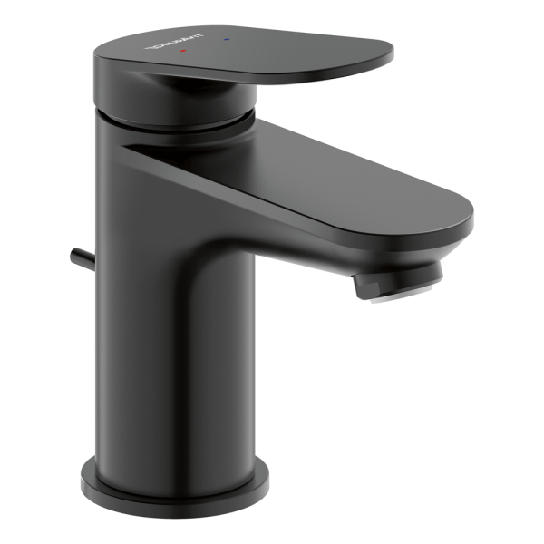 Duravit Wave S Size Single Lever Basin Mixer with Pop up Waste   Matt Black