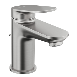 Duravit Wave S Size Single Lever Basin Mixer with Pop up Waste   Brushed Stainless Steel