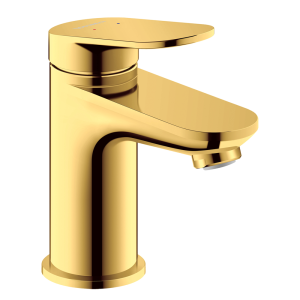 Duravit Wave S Size Single Lever Basin Mixer   Polished Gold
