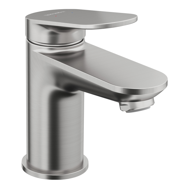 Duravit Wave S Size Single Lever Basin Mixer   Brushed Stainless Steel