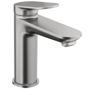 Duravit Wave M Size Single Lever Basin Mixer   Brushed Stainless steel