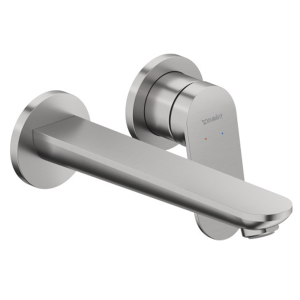 Duravit Wave Wall Mounted Single Lever Basin Mixer   Brushed Stainless Steel