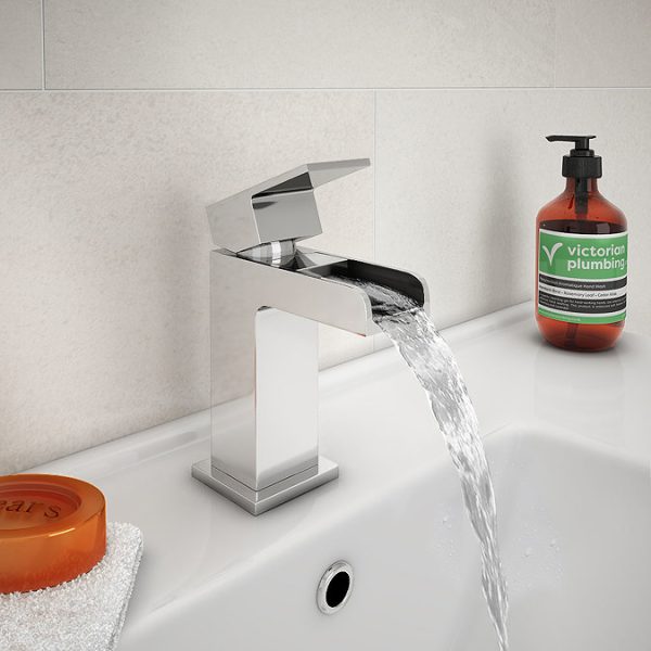 Monza Waterfall Mini Basin Tap Chrome - Image 3