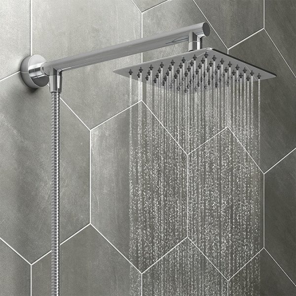 Monza Waterfall Bath Shower Mixer incl. Overhead Rainfall Shower Head - Image 2