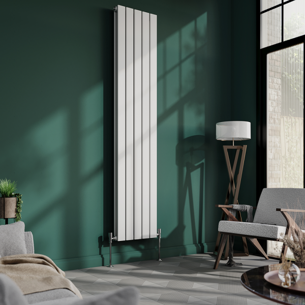 Urban Vertical Radiator   White   Double Panel (1800x354mm)