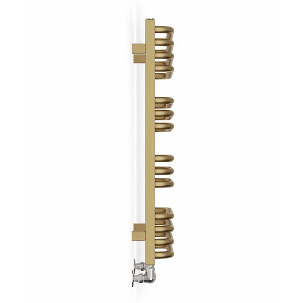Terma Alex H760 x W500mm Brass Heated Towel Rail - Image 4