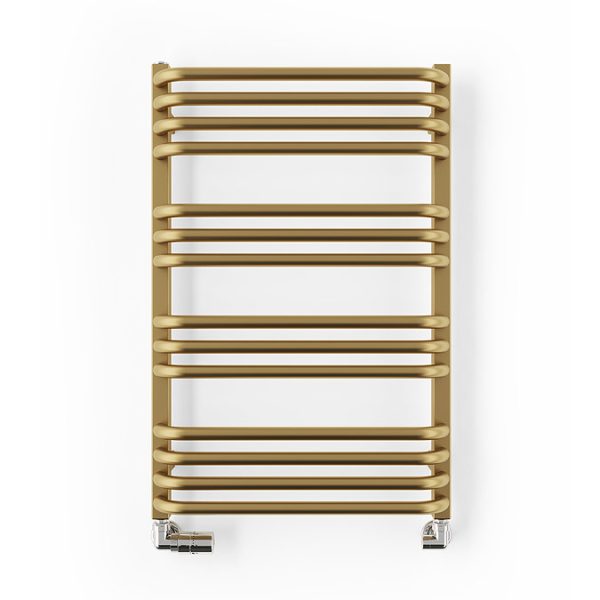 Terma Alex H760 x W500mm Brass Heated Towel Rail - Image 5