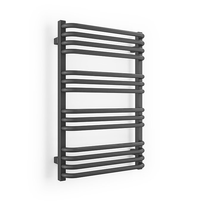 Terma Alex H760 x W500mm Modern Grey Heated Towel Rail - Image 4