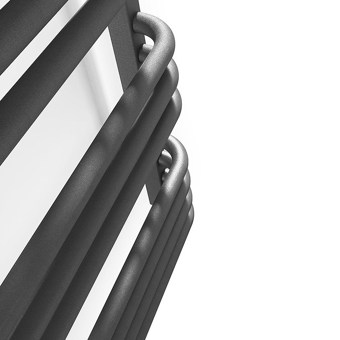 Terma Alex H760 x W500mm Modern Grey Heated Towel Rail - Image 6