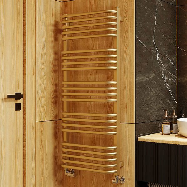 Terma Alex H1140 x W500mm Brass Heated Towel Rail - Image 2