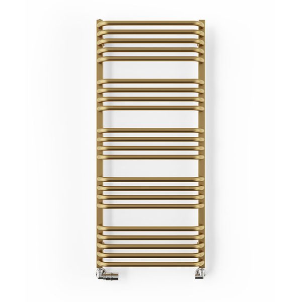 Terma Alex H1140 x W500mm Brass Heated Towel Rail - Image 5