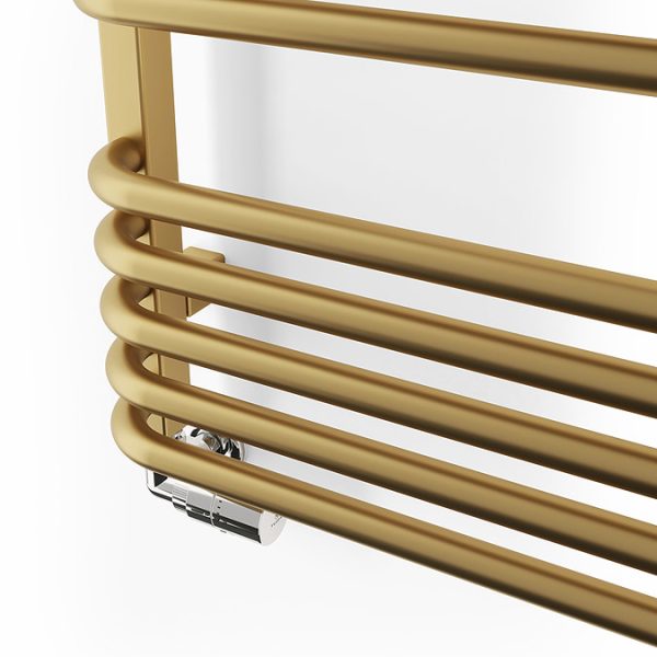 Terma Alex H1140 x W500mm Brass Heated Towel Rail - Image 6