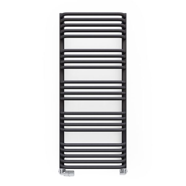 Terma Alex H1140 x W500mm Modern Grey Heated Towel Rail - Image 4