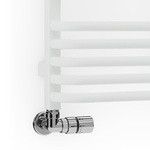 Terma Alex H1580 x W500mm White Heated Towel Rail - Image 2
