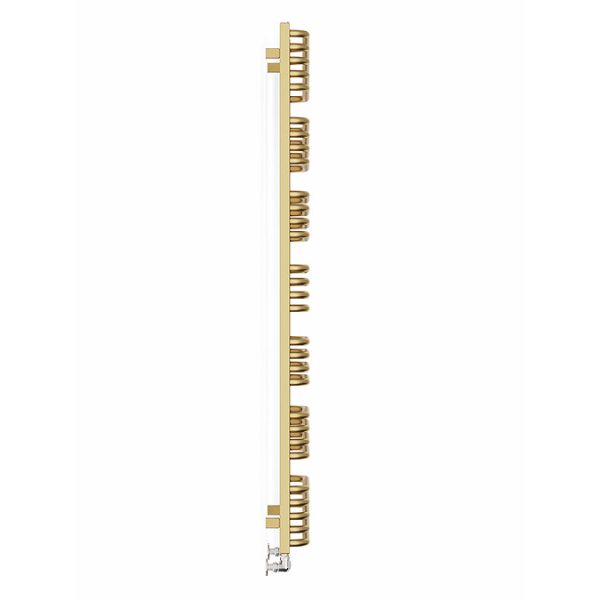 Terma Alex H1580 x W500mm Brass Heated Towel Rail - Image 4