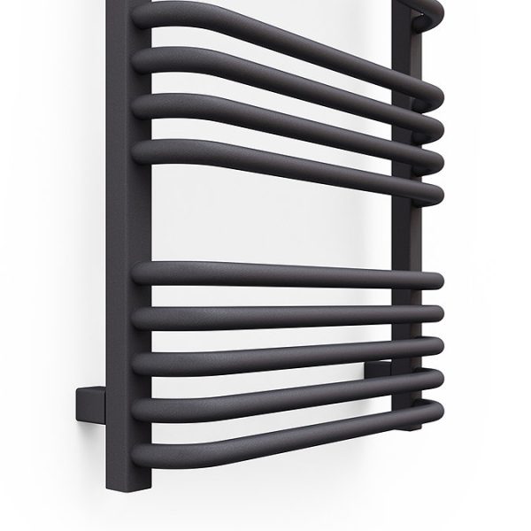 Terma Alex H1580 x W500mm Modern Grey Heated Towel Rail - Image 4