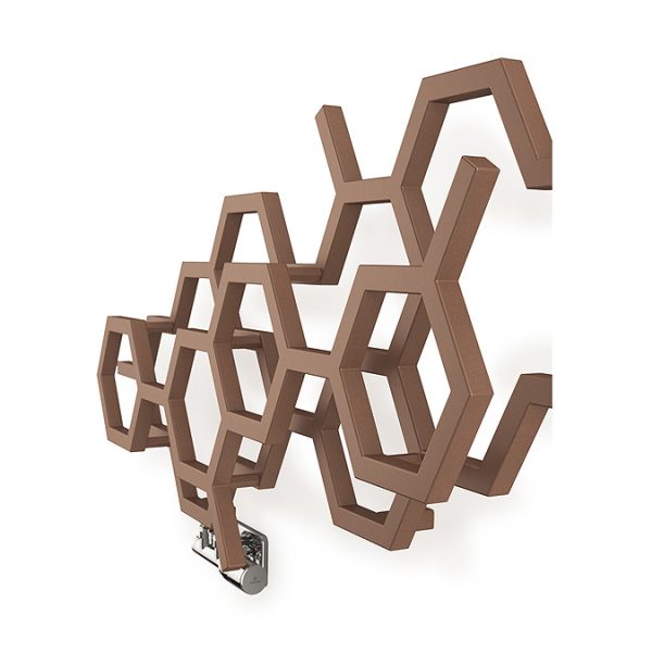 Terma Hex H502 x W1126mm Bright Copper Designer Radiator - Image 7