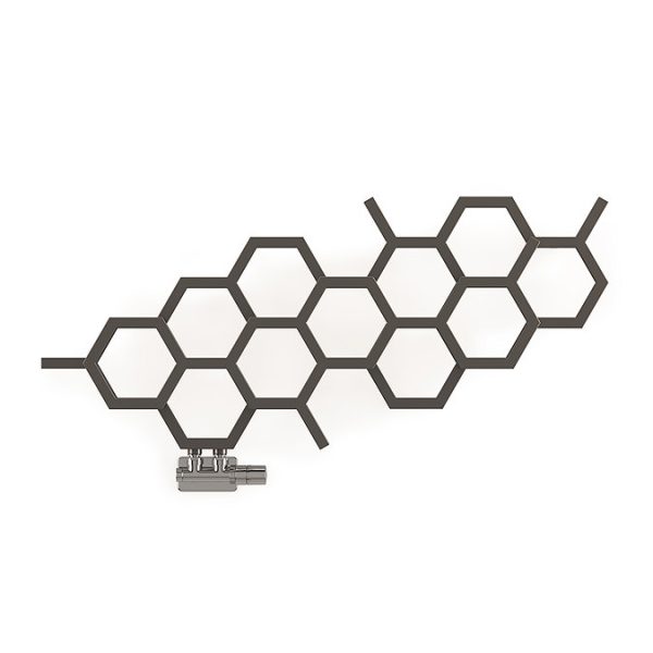 Terma Hex H502 x W1126mm Sparkling Grey Designer Radiator - Image 6