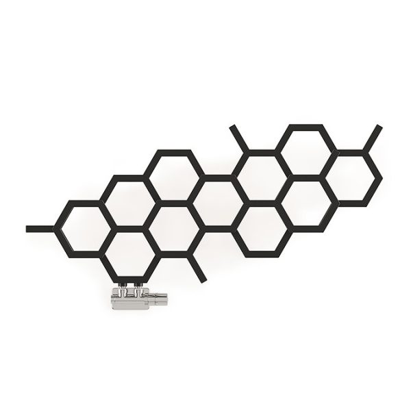 Terma Hex H502 x W1126mm Matt Black Designer Radiator - Image 6