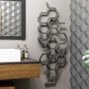 Terma Hex H1220 x W486mm Sparkling Grey Designer Radiator