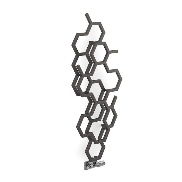 Terma Hex H1220 x W486mm Sparkling Grey Designer Radiator - Image 4
