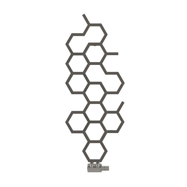 Terma Hex H1220 x W486mm Sparkling Grey Designer Radiator - Image 5