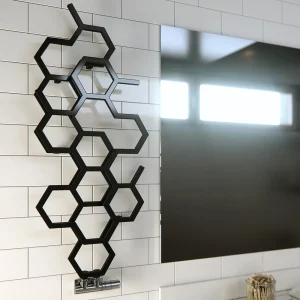 Terma Hex H1220 x W486mm Matt Black Designer Radiator