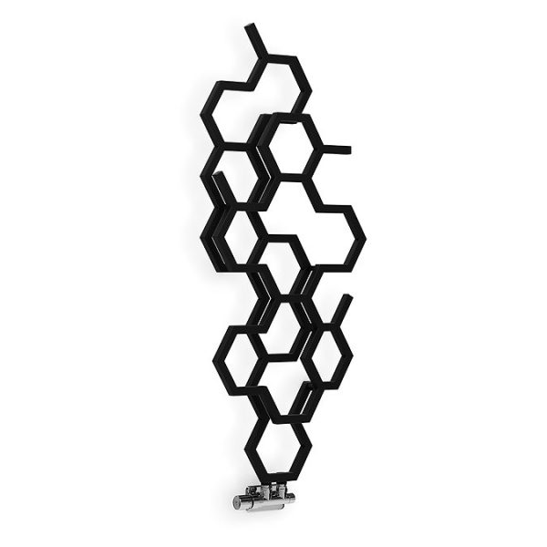 Terma Hex H1220 x W486mm Matt Black Designer Radiator - Image 4