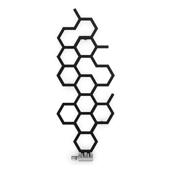 Terma Hex H1220 x W486mm Matt Black Designer Radiator - Image 5