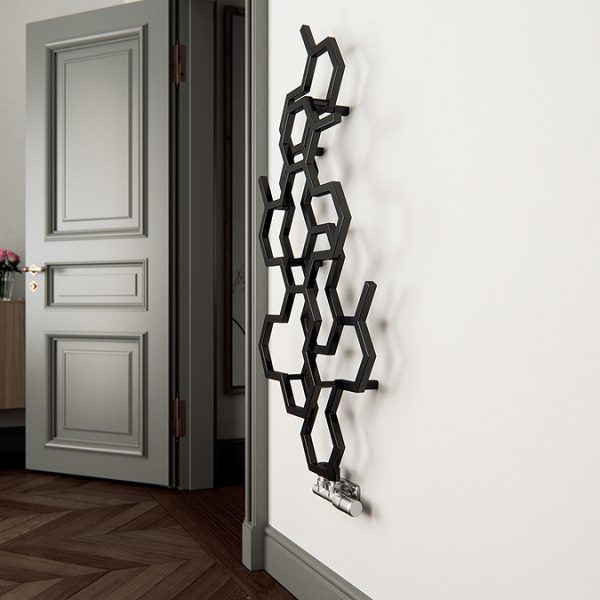 Terma Hex H1220 x W486mm Matt Black Designer Radiator - Image 10