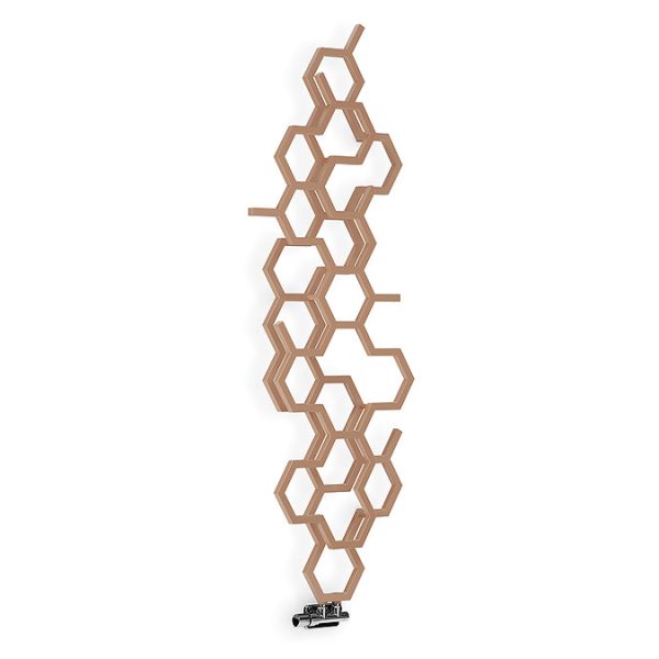 Terma Hex H1700 x W573mm Bright Copper Designer Radiator - Image 4