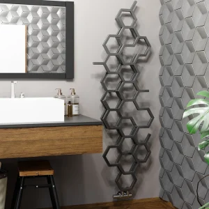 Terma Hex H1700 x W573mm Sparkling Grey Designer Radiator