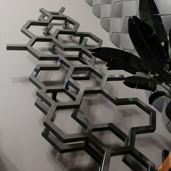 Terma Hex H1700 x W573mm Sparkling Grey Designer Radiator - Image 8