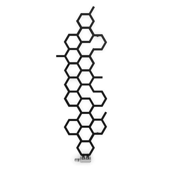 Terma Hex H1700 x W573mm Matt Black Designer Radiator - Image 5