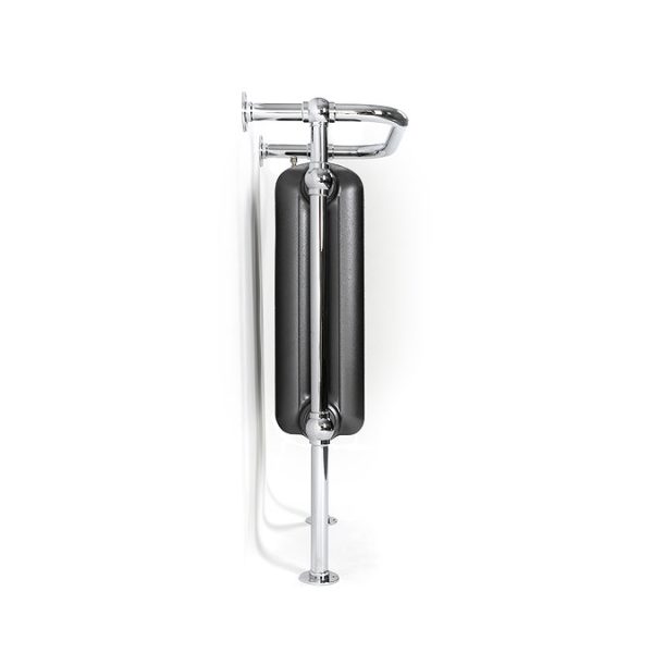 Terma Cast Iron Plain Towel Rail   Raw Metal and Chrome Surround 900 x 490mm - Image 6