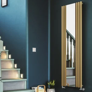 Terma Rolo Mirror H1800 x W590mm Brass Designer Radiator