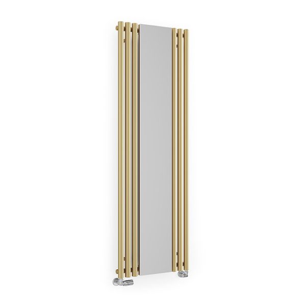 Terma Rolo Mirror H1800 x W590mm Brass Designer Radiator - Image 4