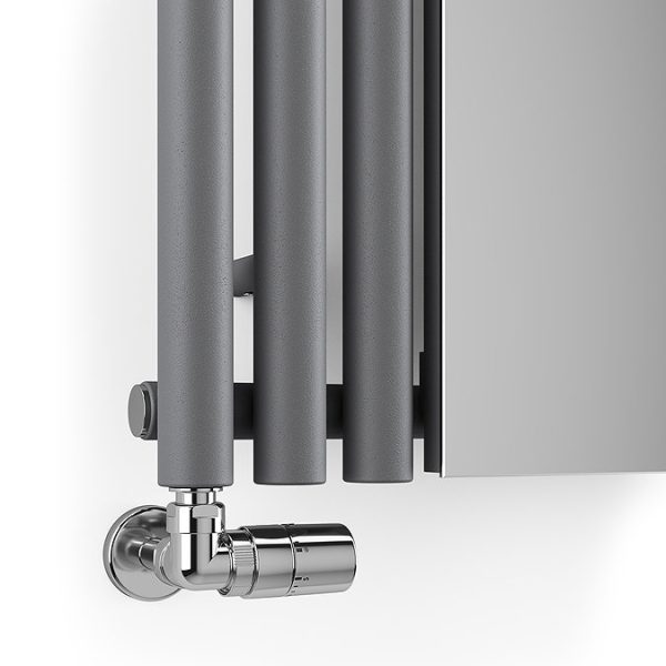 Terma Rolo Mirror H1800 x W590mm Modern Grey Designer Radiator - Image 6