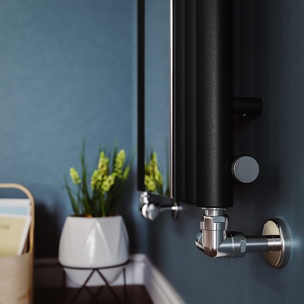 Terma Rolo Mirror H1800 x W590mm Heban Black Designer Radiator - Image 7