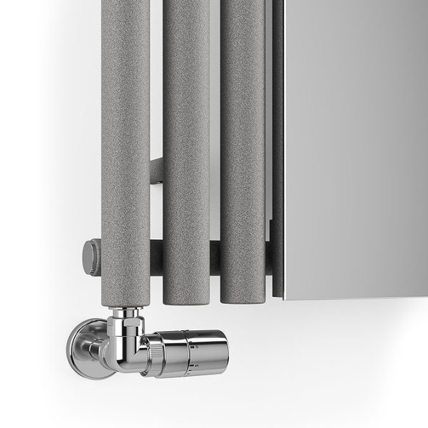Terma Rolo Mirror H1800 x W590mm Salt & Pepper Designer Radiator - Image 6