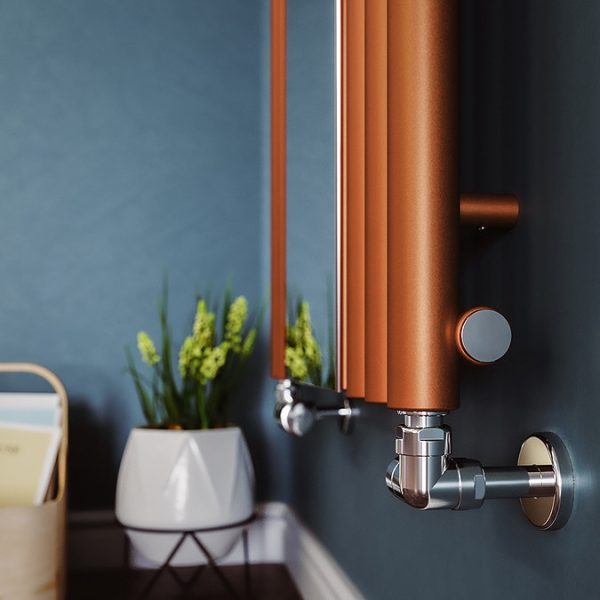 Terma Rolo Mirror H1800 x W590mm True Copper Designer Radiator - Image 7