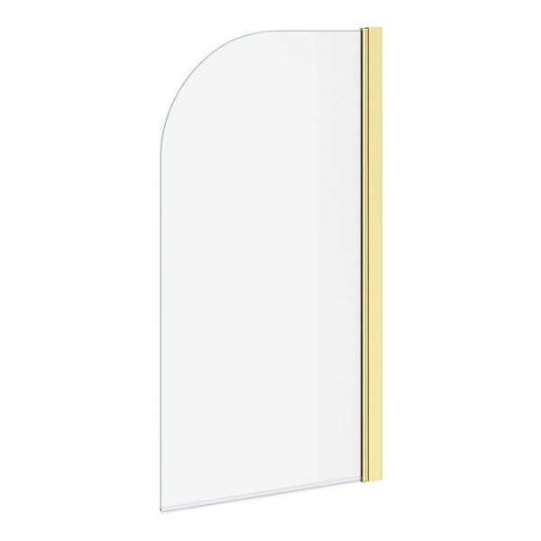 Appleby 1700 Roll Top Shower Bath with Brushed Brass Screen + White Leg Set - Image 4