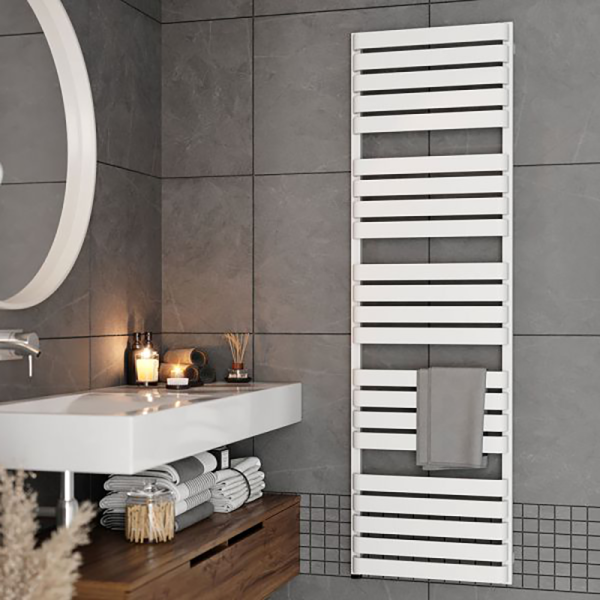 Terma Warp T One Matt White Electric Towel Rail 500 x 1695mm
